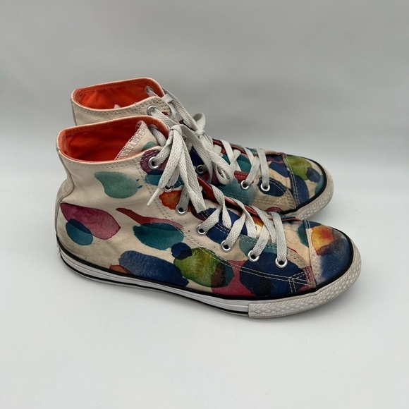 Converse All Star Wild Mango Paint splatter hi tip Chucks - Picture 1 of 10